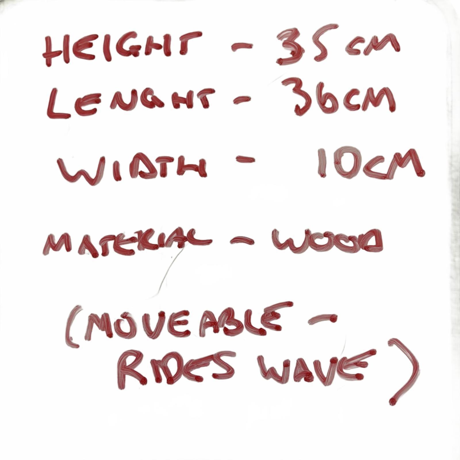 Handcrafted Wooden Model Ship 35cm Decorative Nautical Sculpture #NauticalDecor