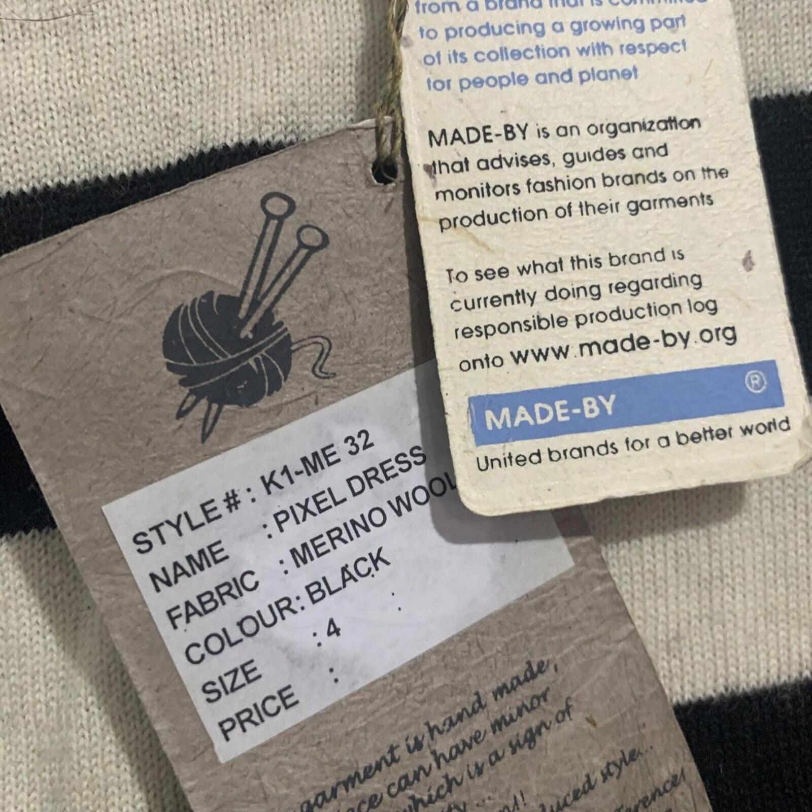 Komodo Pixel Jumper dress size 4 EU - Merino Wool - Black & Cream - BNWT - Come Sell Nearly Anything