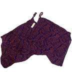 Game Girl Size M/L Womens Blue Print Polyester  Dress Pant Suit Wide Leg - Come Sell Nearly Anything