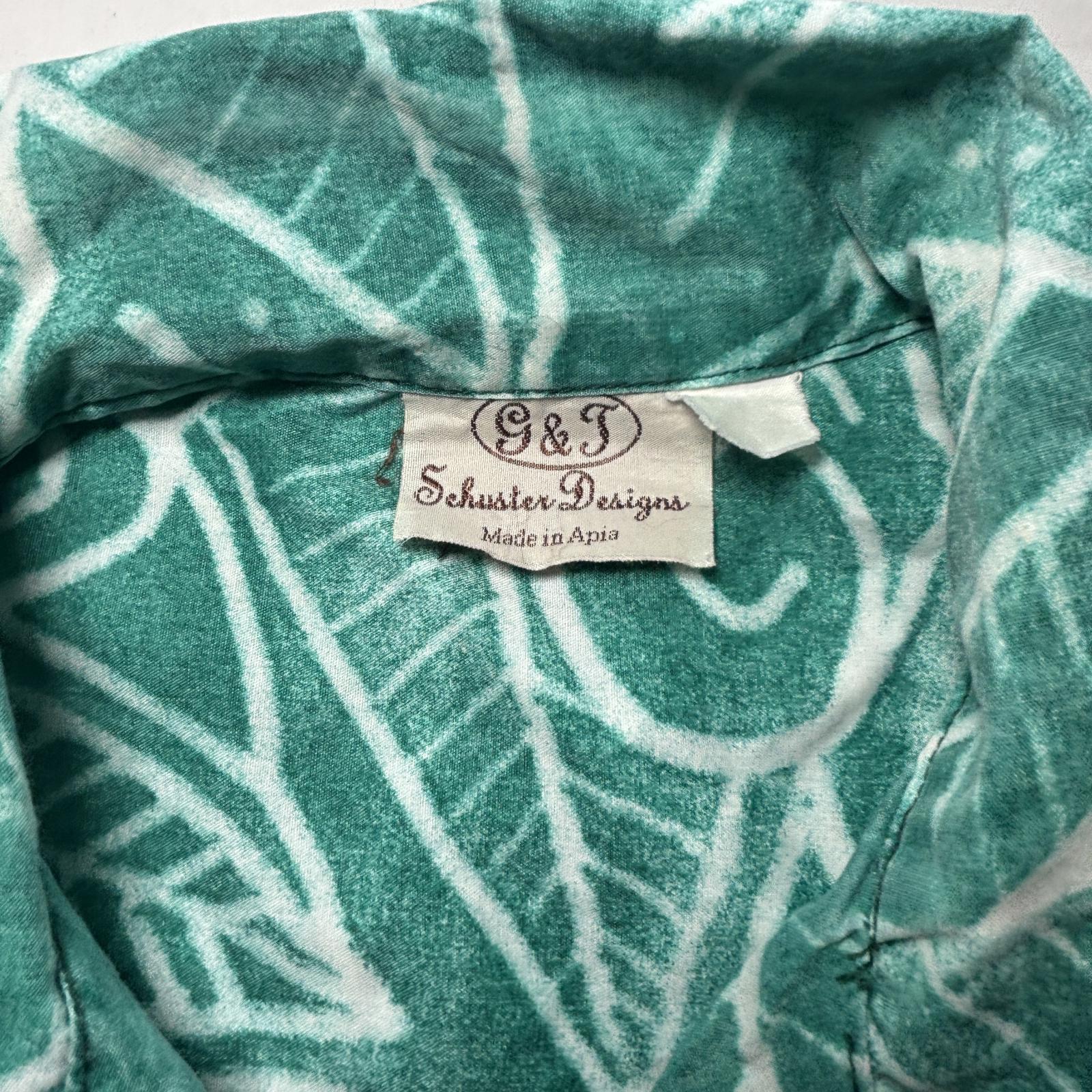 G&T Schuster Designs Mens Samoa Shirt Size L Summer Vintage Tropical