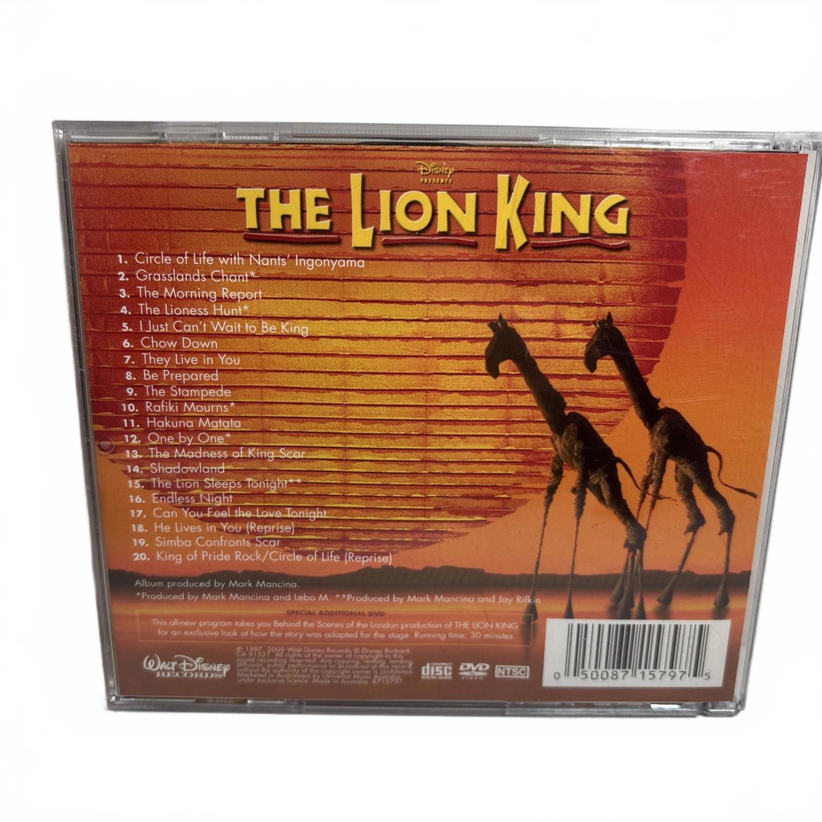 The Lion King Original Broadway Cast Recording CD And Bonus Dvd - Come Sell Nearly Anything