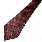John & Lou Men's Tie Red Geometric Pattern Classic Style