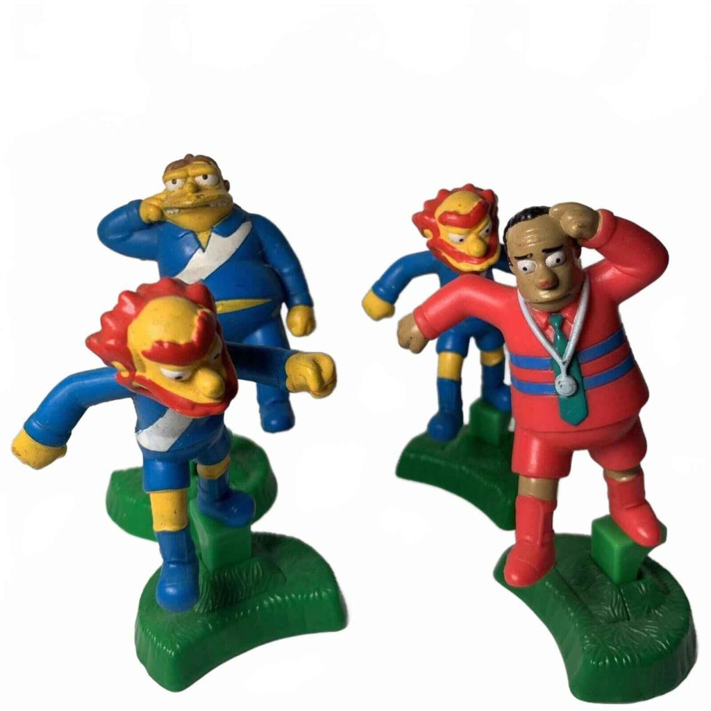 The Simpsons Soccer Burger King Table Football Toy Figures Bart Lisa Krusty Set.
