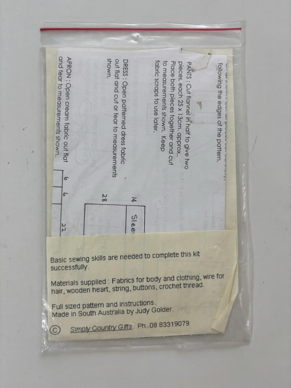 Jemimia by Judy Golder Patchwork Cottagecore Sew Craft Pattern - Come Sell Nearly Anything