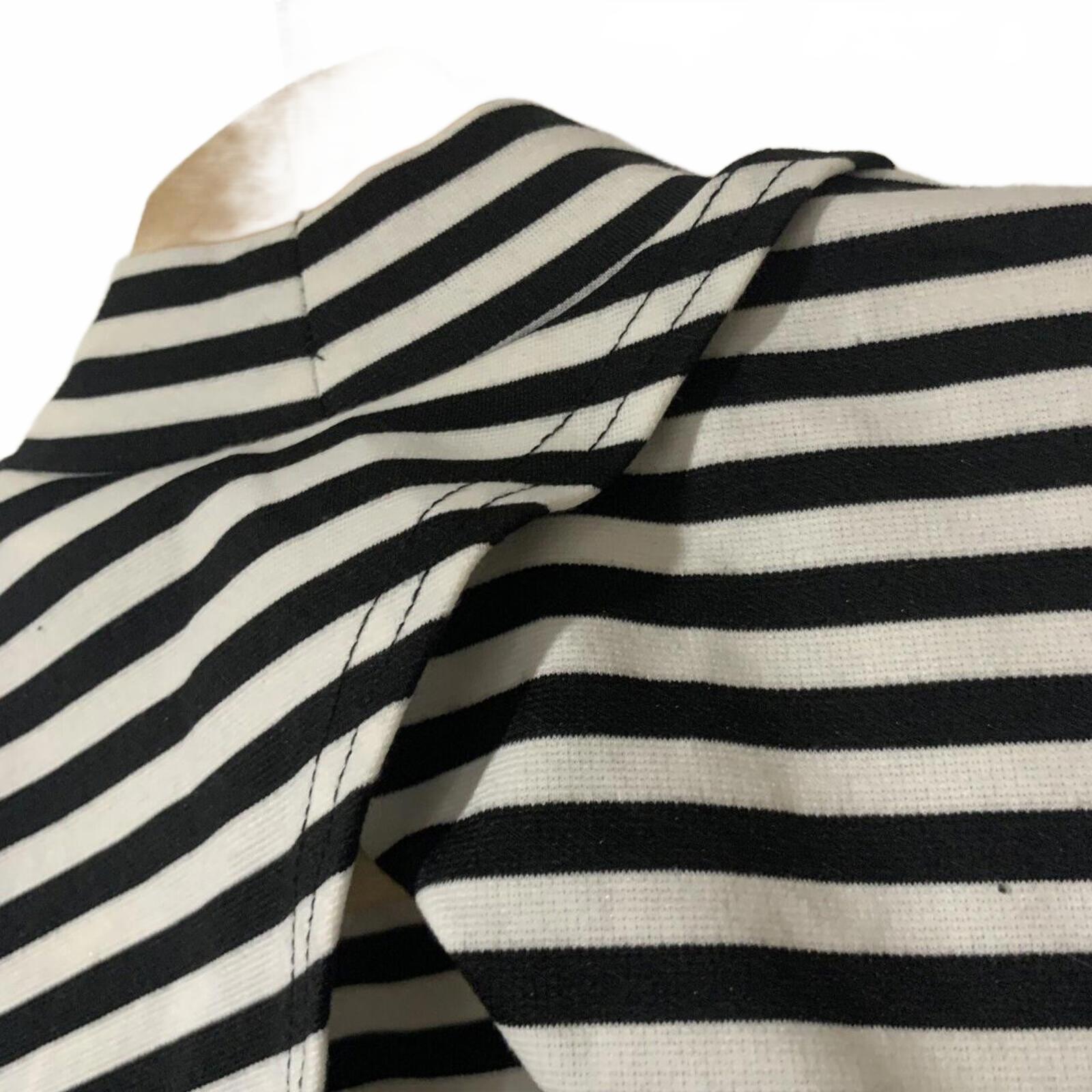 Bodycon Dress Open Shoulder & Back Guess Womens Black White Striped Size L - Come Sell Nearly Anything