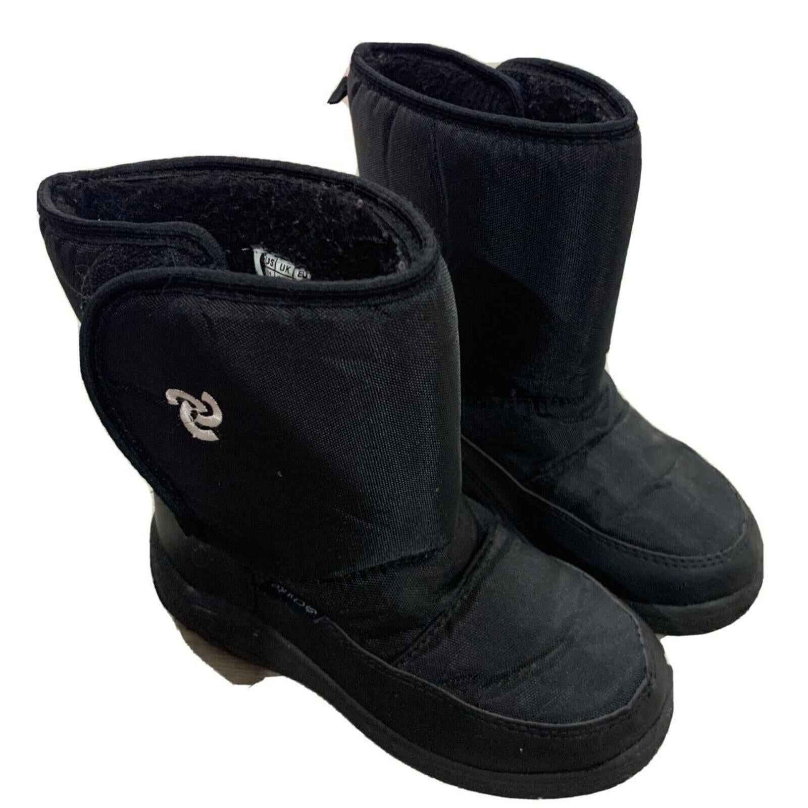 Unisex Kids CHUTE Black US 13 Uk 12.5 Snow Waterproof Boots / Shoes Like New.