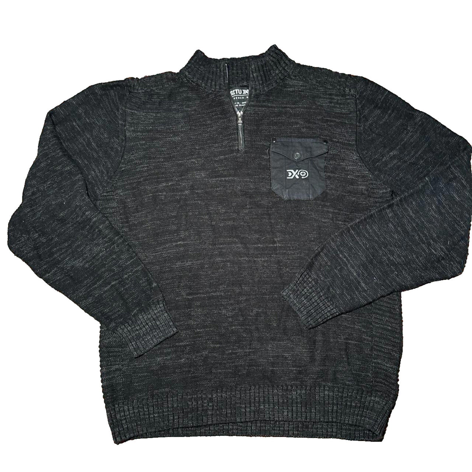 Grey and black quarter zip jumper from insitu #winterknitwear XXXL 3XL T2-18 - Come Sell Nearly Anything