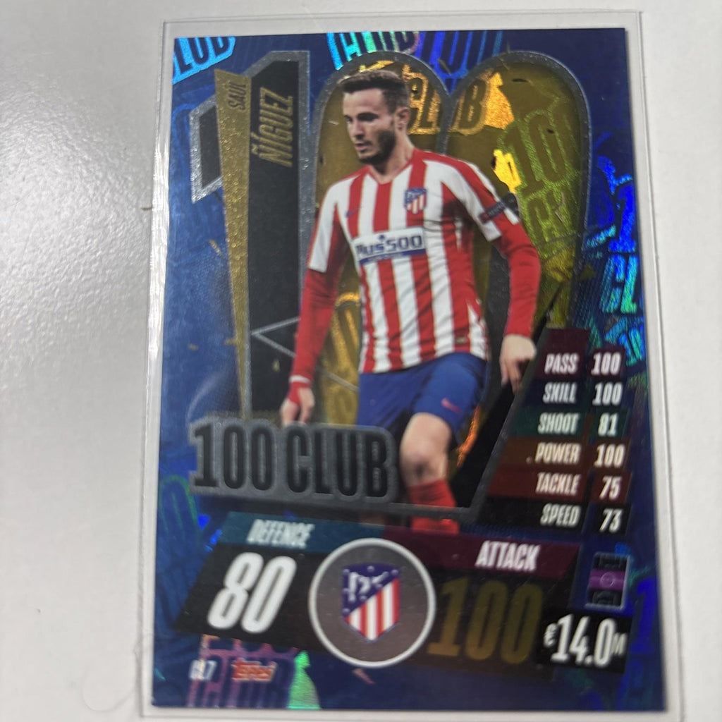 2020/21 Match Attax UEFA Champions League - Saul Niguez 100 Club Atletico Madrid