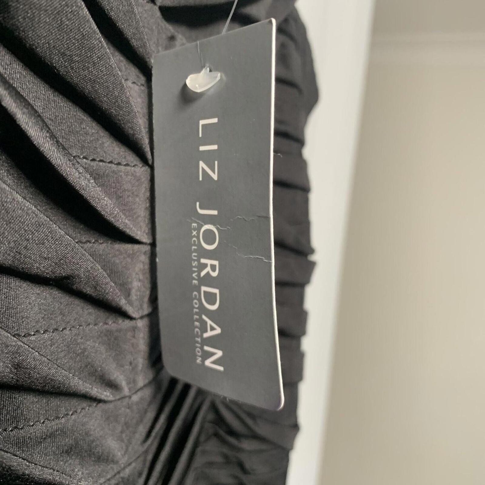 LIZ JORDAN Ladies Black Silluette Formal Evening Party Midi Dress- Size 14 bnwt - Come Sell Nearly Anything