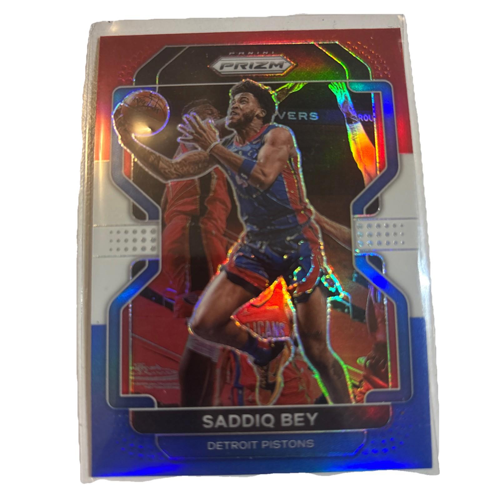 2021-22 Saddiq Bey Panini Prizm Red White & Blue Prizm #193 Pistons