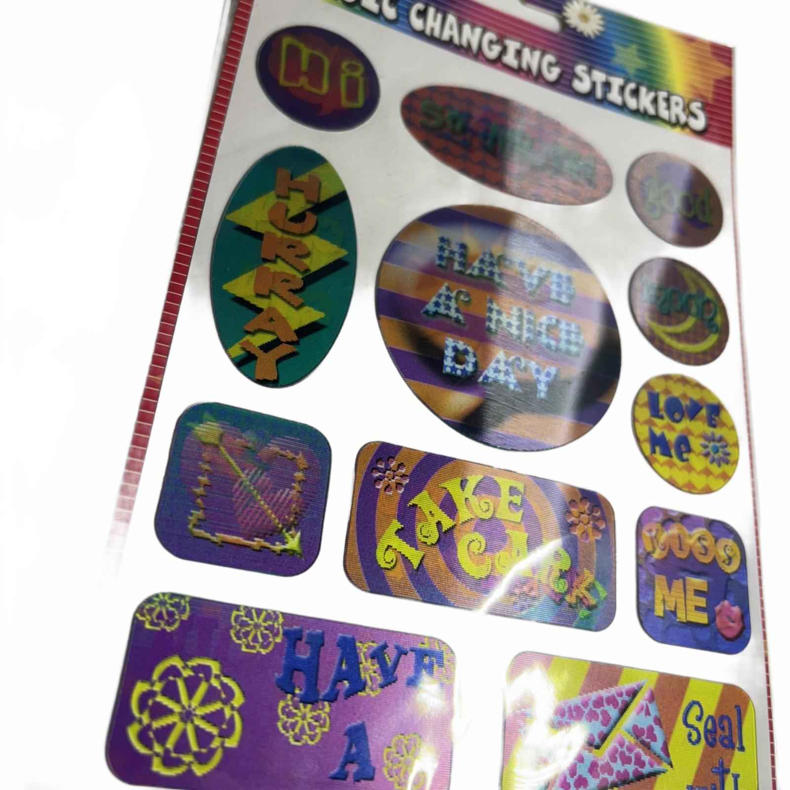Magic Colour Changing Bright Colourful Positive Stickers