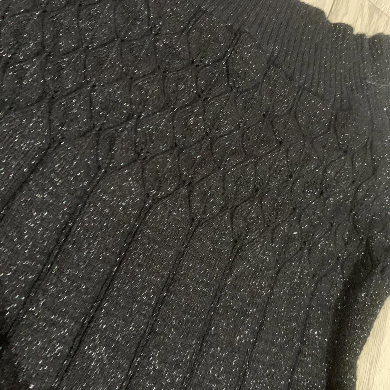 Vintage Bubblegum Long Black Sparkle Jumper Top Size Small Knit. - Come Sell Nearly Anything
