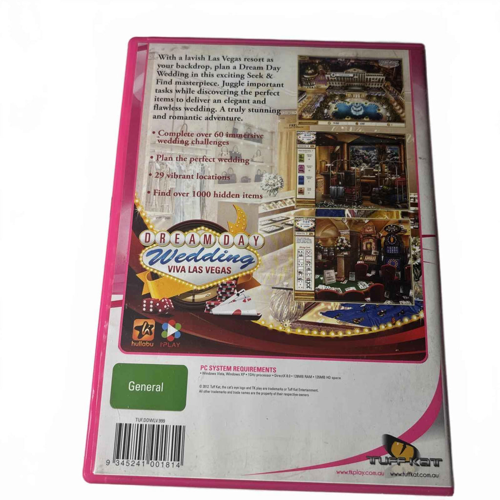 Pc - Dream Day Wedding - Viva Las Vegas (Hudden Object Game - Very Good Cond)