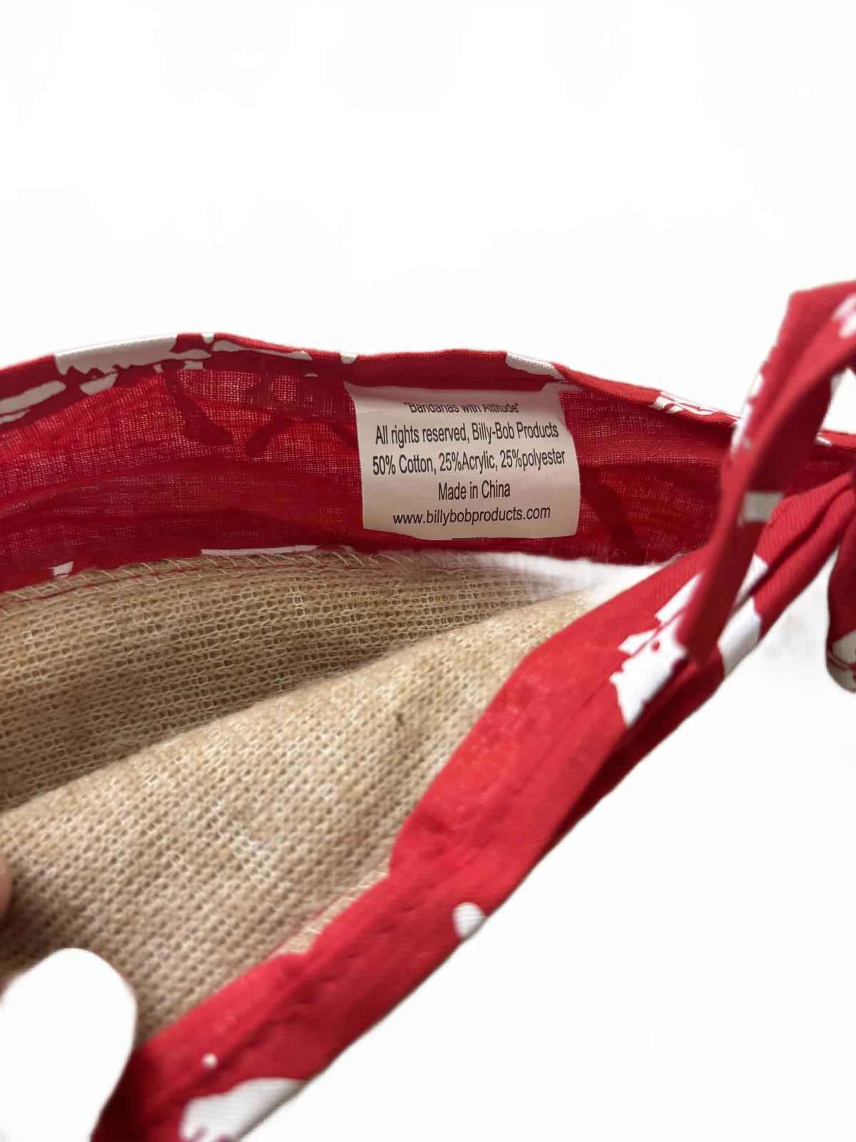 Billy-Bob One Size Faux Fur Red Bandana Hat #AutomotiveFashion #BikerStyle