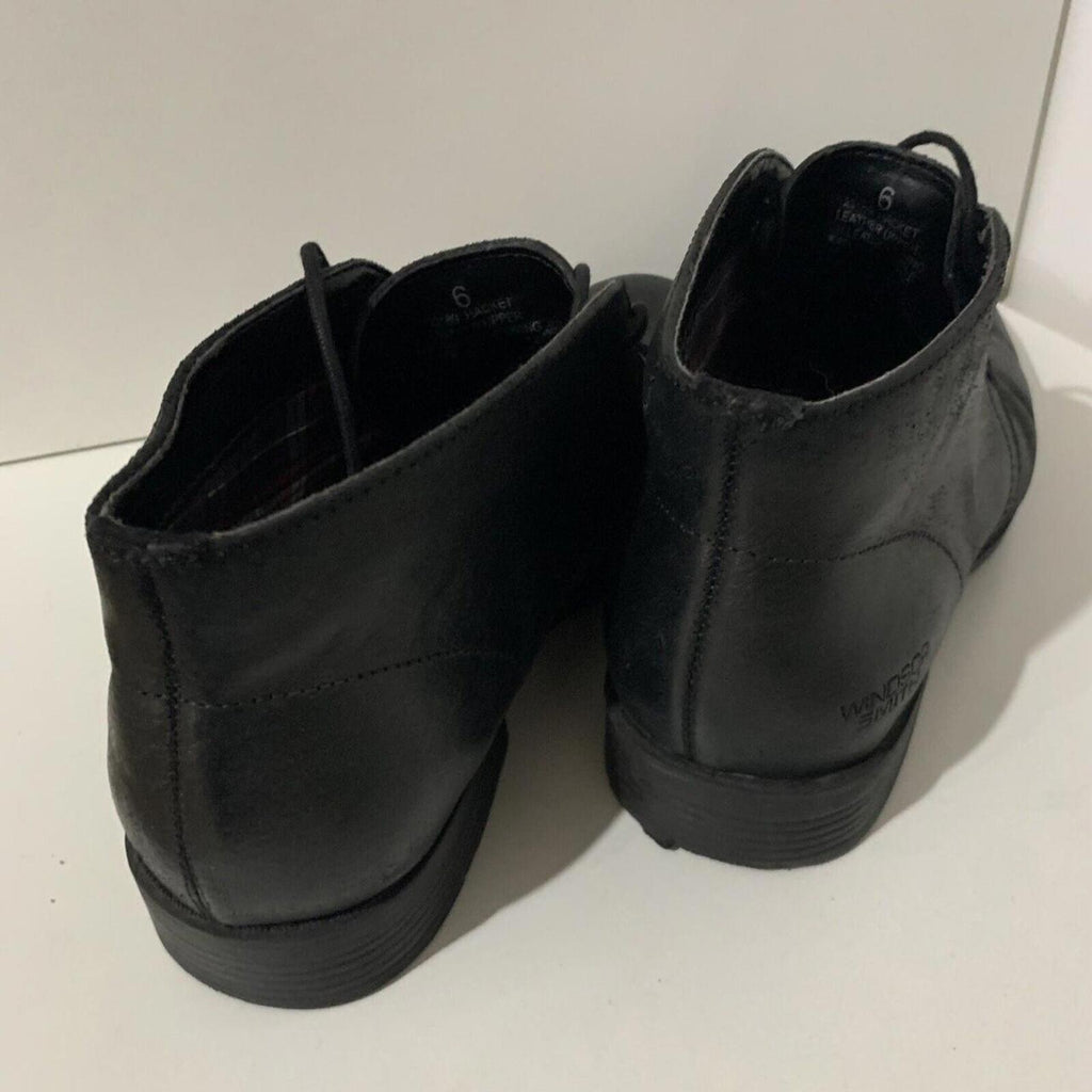 Windsor Smith Hobb Mens Black Boots Size 6 Leather Lace Up Casual Dress Shoes. - Come Sell Nearly Anything