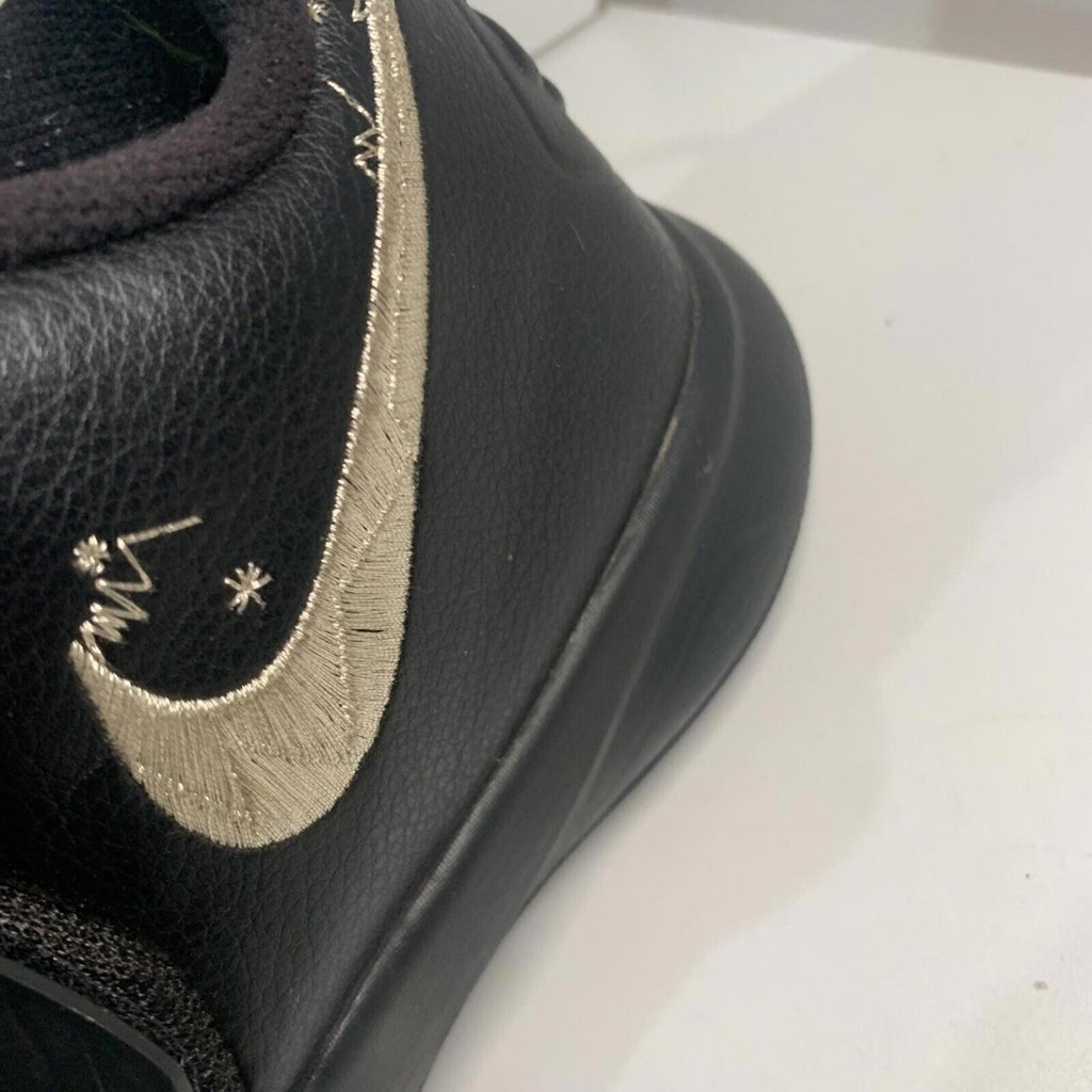 Men's NIKE 'Kyrie Flytrap 3' Sz 9.5 US BBall Black Leather Mesh Gold swoosh. - Come Sell Nearly Anything