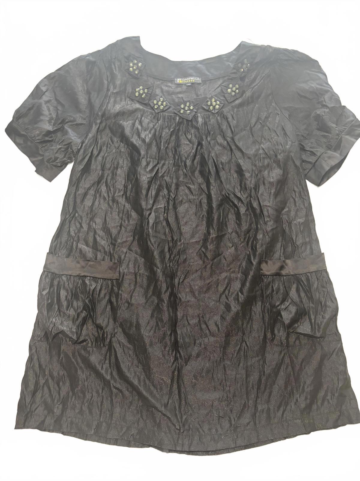Gabriella Frattini Black Embellished Tunic Size 14 - Come Sell Nearly Anything