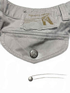 Yishion Men's Cargo Pants Size 35 Beige Cotton Casual Workwear