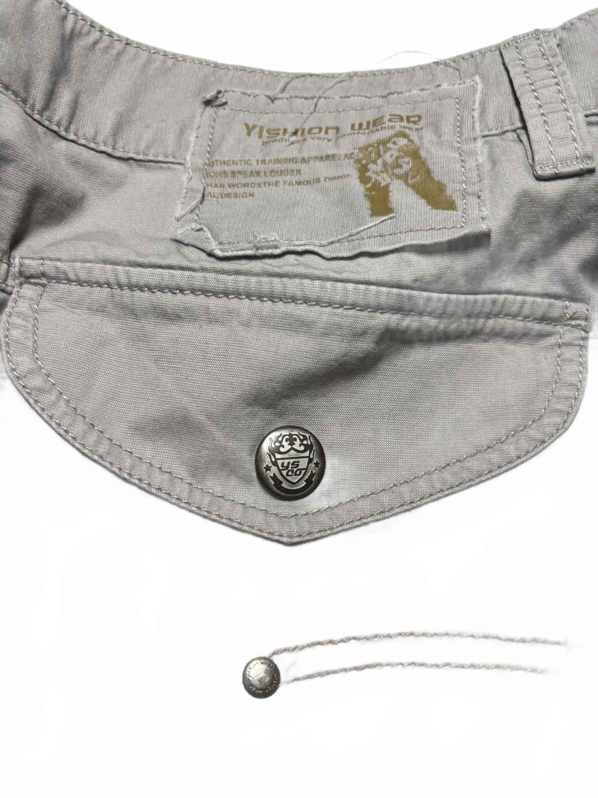 Yishion Men's Cargo Pants Size 35 Beige Cotton Casual Workwear