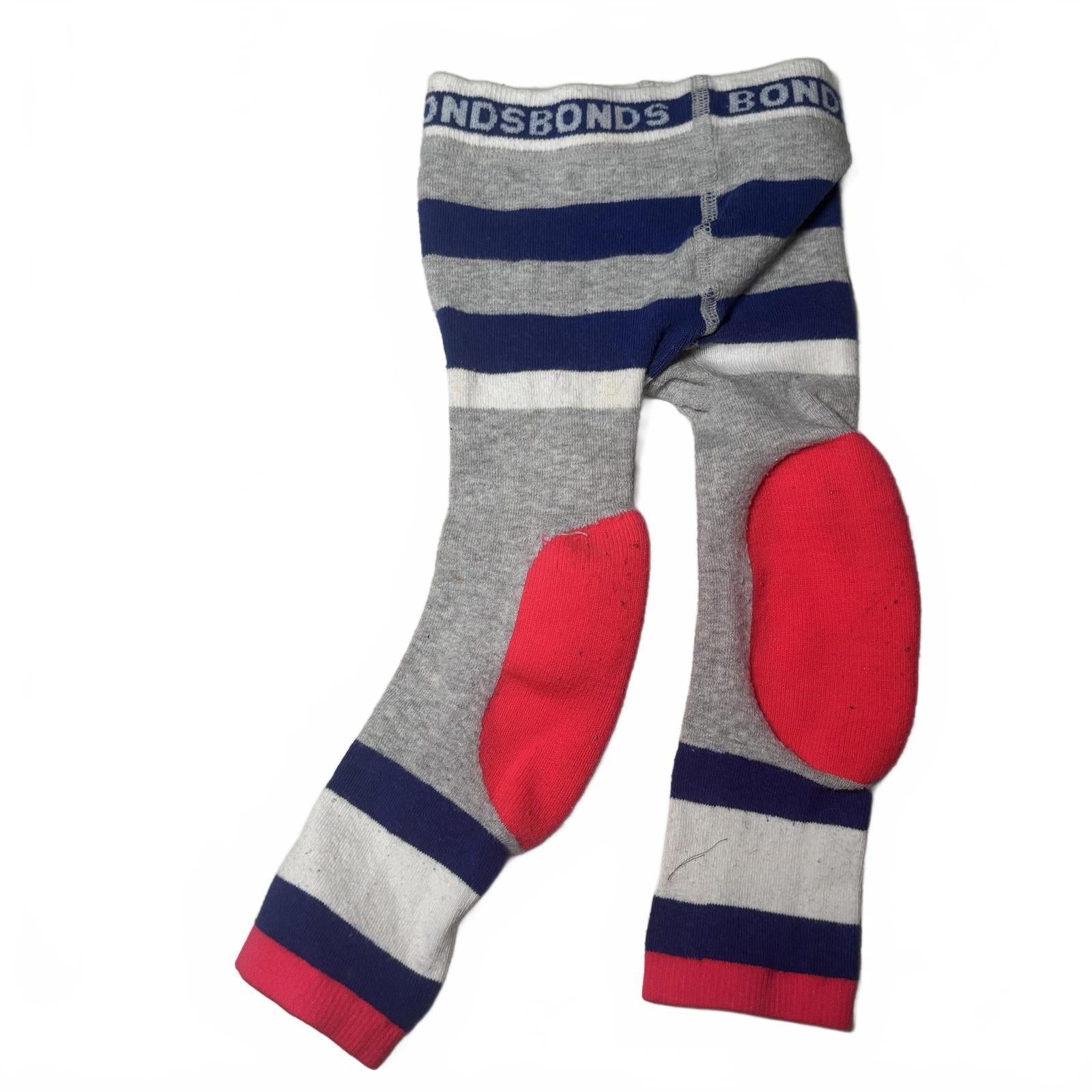 BONDS Baby Leggings  Size 6-10 Months Striped Blue Gray White