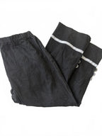 Black Women's Pants with Button and Lace Detail - Come Sell Nearly Anything