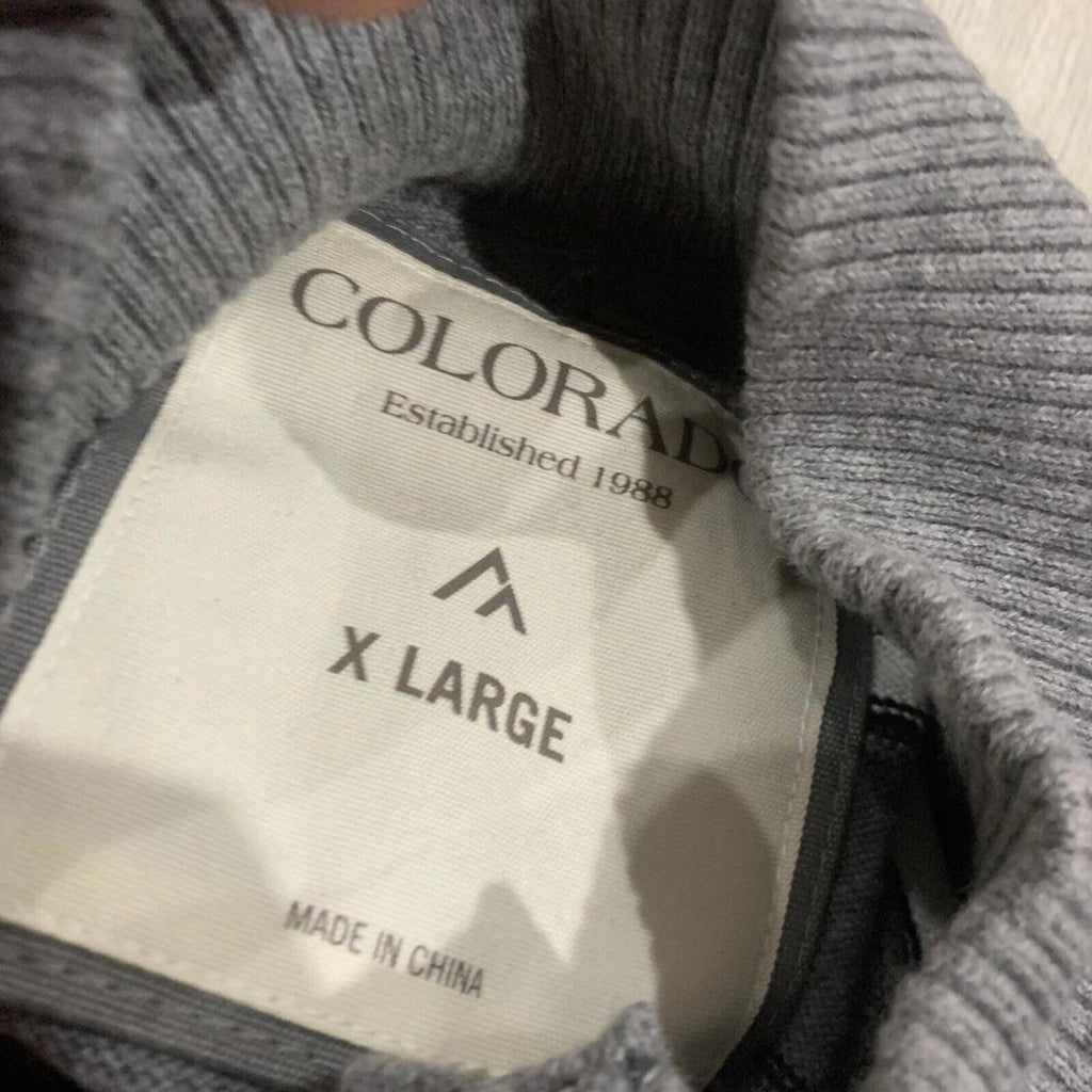 Colorado New Wool Blend Grey Jumper Size XL Knit Sweater High Neck Pullover - Come Sell Nearly Anything