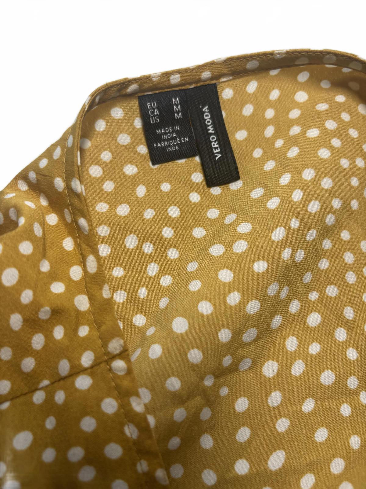 Vero Moda Medium Mustard Polka Dot Wrap Dress BNWT - Come Sell Nearly Anything