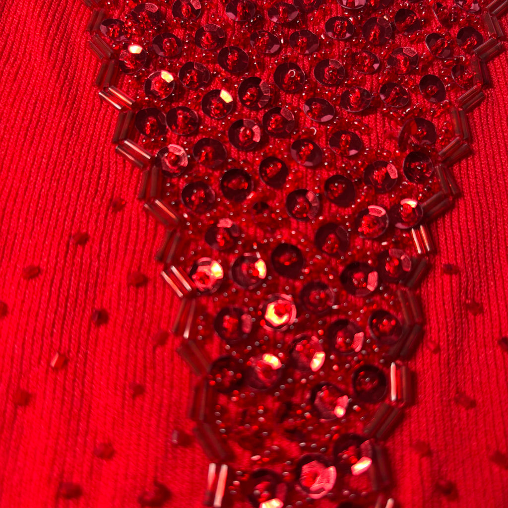 Yagmour Women's Red Embellished Sweater - Come Sell Nearly Anything