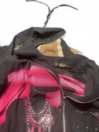 3 x Justina Design Women's Mesh Zip-Up Jackets XL Y2K Vintage Summer Outerwear