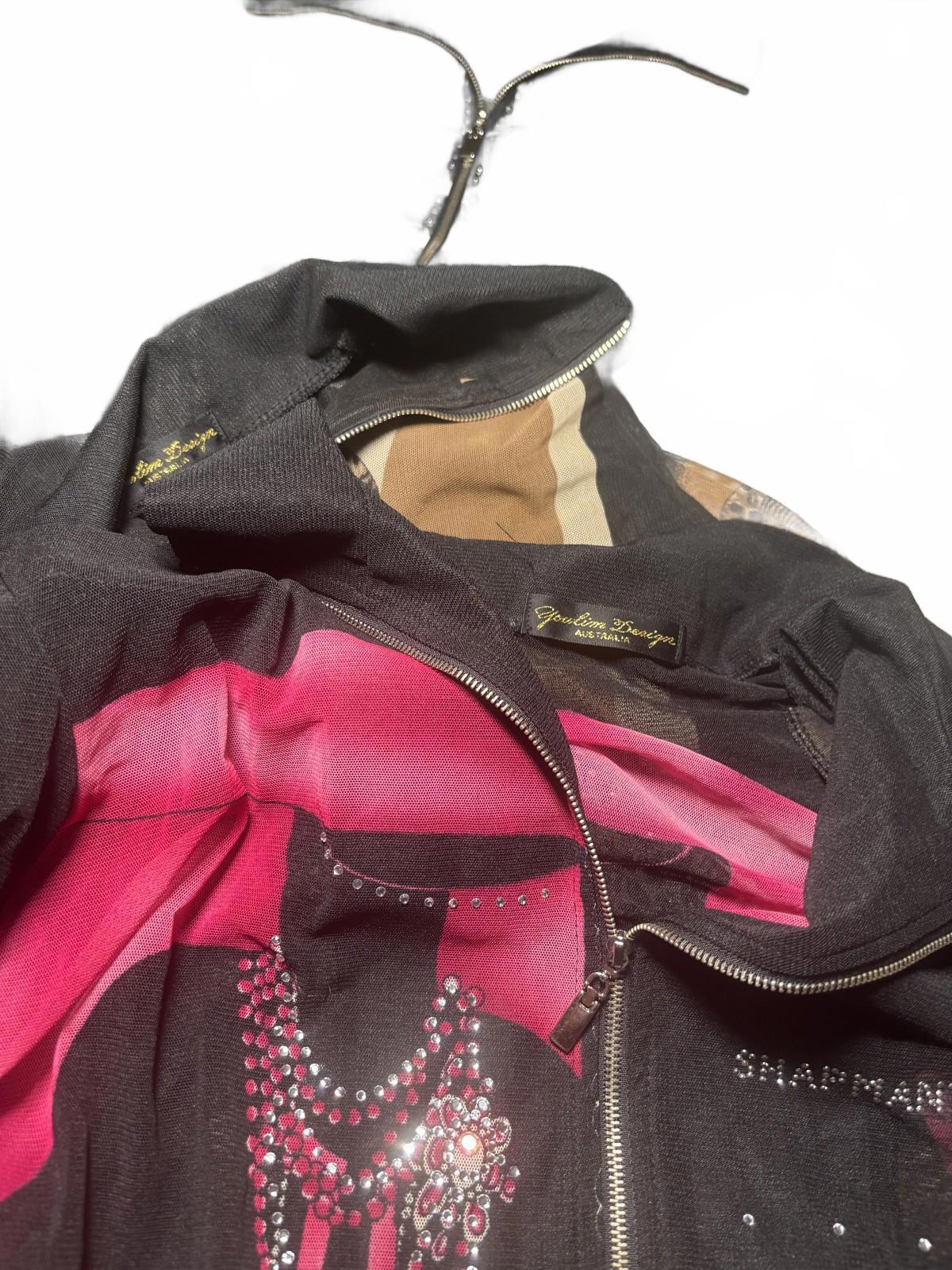 3 x Justina Design Women's Mesh Zip-Up Jackets XL Y2K Vintage Summer Outerwear