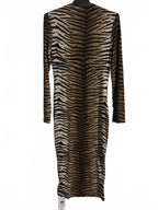 Women's Long Sleeve Tiger Print Dress Size L BNWT - Come Sell Nearly Anything
