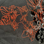 JAG XS Women's Black Floral Embroidered V-Neck T-Shirt - Come Sell Nearly Anything