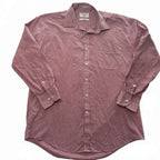 Van Heusen Classic Fit Men's Dress Shirt Size 42 Burgundy Check