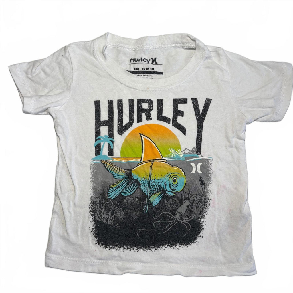 Hurley Kids' White Graphic T-Shirt Size 18M Toddler #Kidswear #Hurley