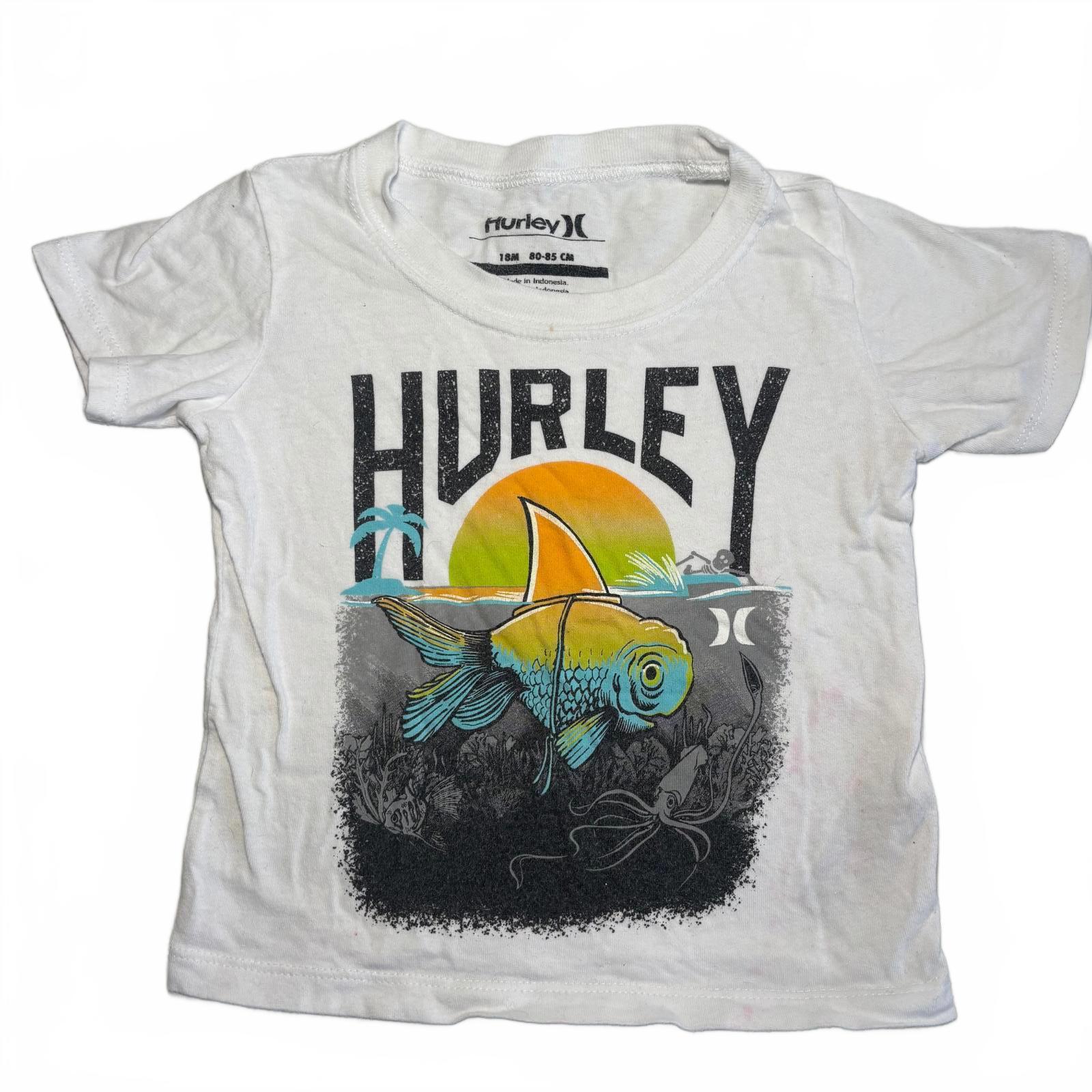 Hurley Kids' White Graphic T-Shirt Size 18M Toddler #Kidswear #Hurley