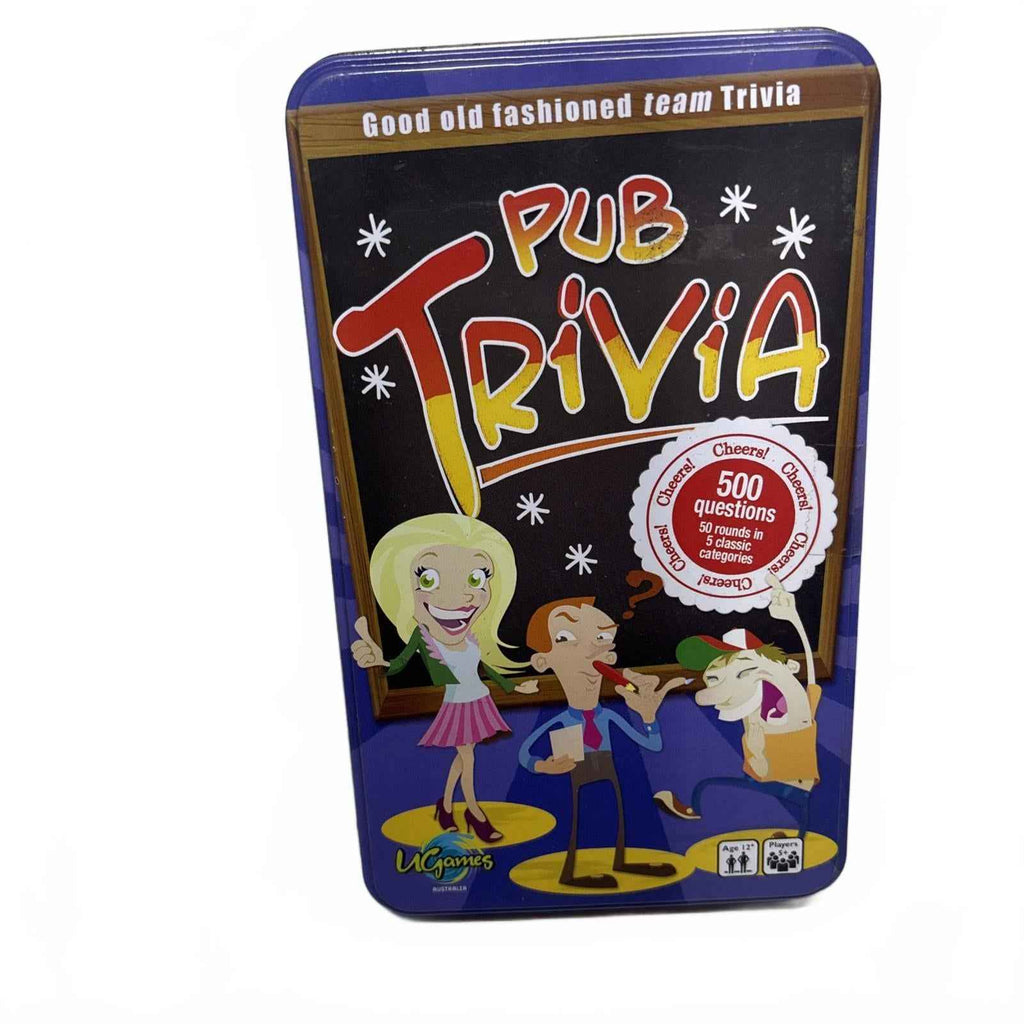 PUB TRIVIA GAME  Tin Edition 2018 UGames Good Old Fashioned Team Trivia Complete