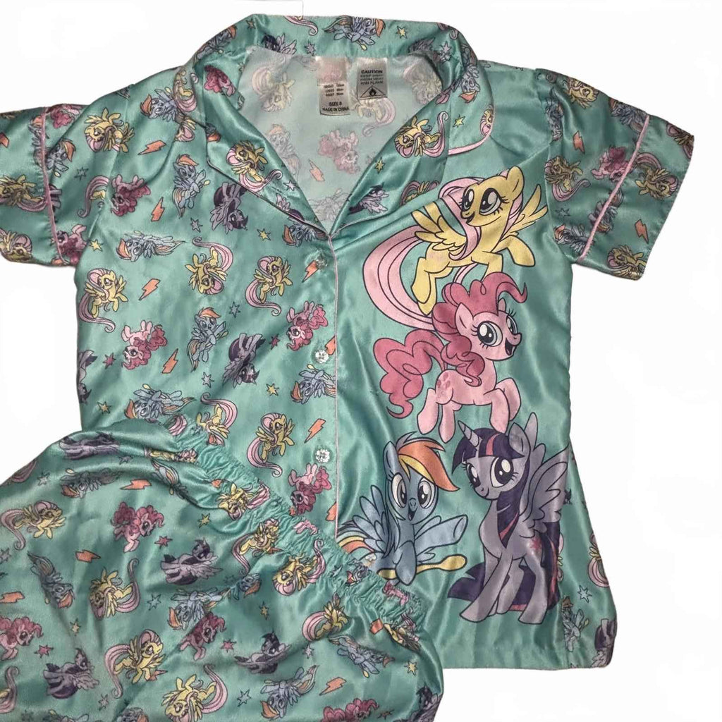 My Little Pony Girls' Satin Pajama Set Size 8