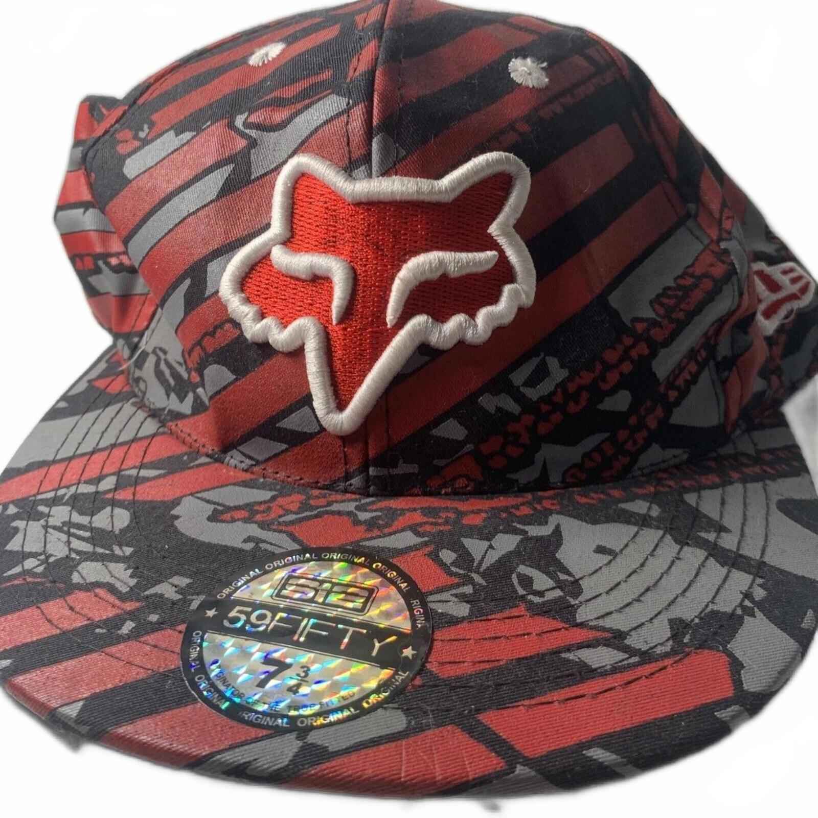 Fox MX / NBL Baseball Flexfit Hat Red And Black Rare.