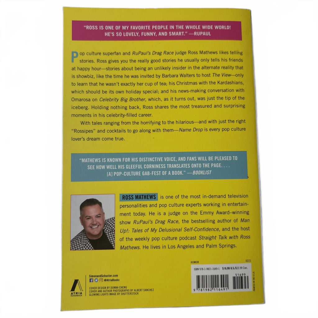 Name Drop By Ross Mathews Paperback Book Celebrity Gossip Biography Memoir LGBT - Come Sell Nearly Anything