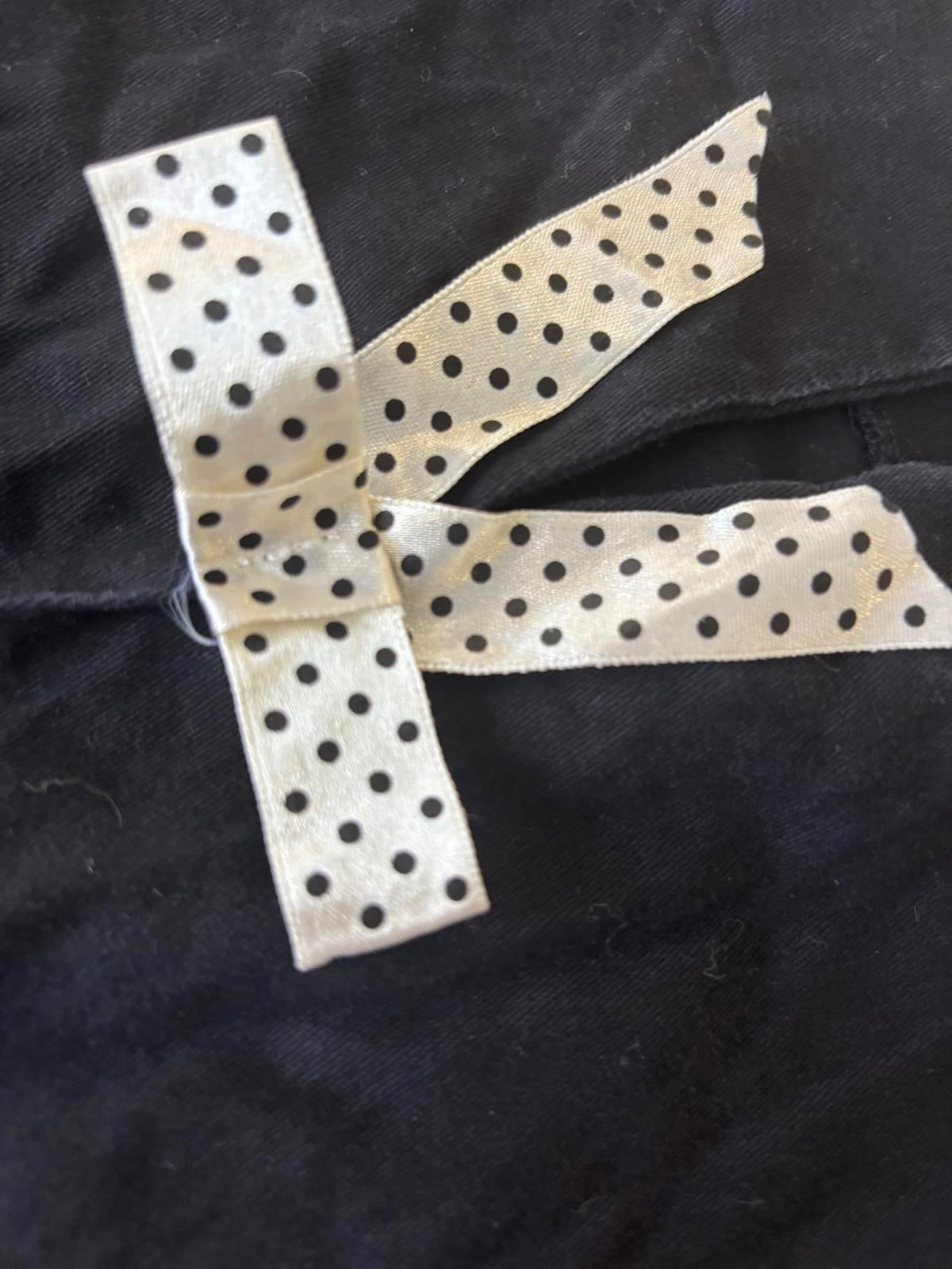 Black Women's Pants with Polka Dot Bow Detail Size 16 - Come Sell Nearly Anything