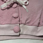 Spiral Small Pink Ruffle Trim Cardigan Sweater - Come Sell Nearly Anything