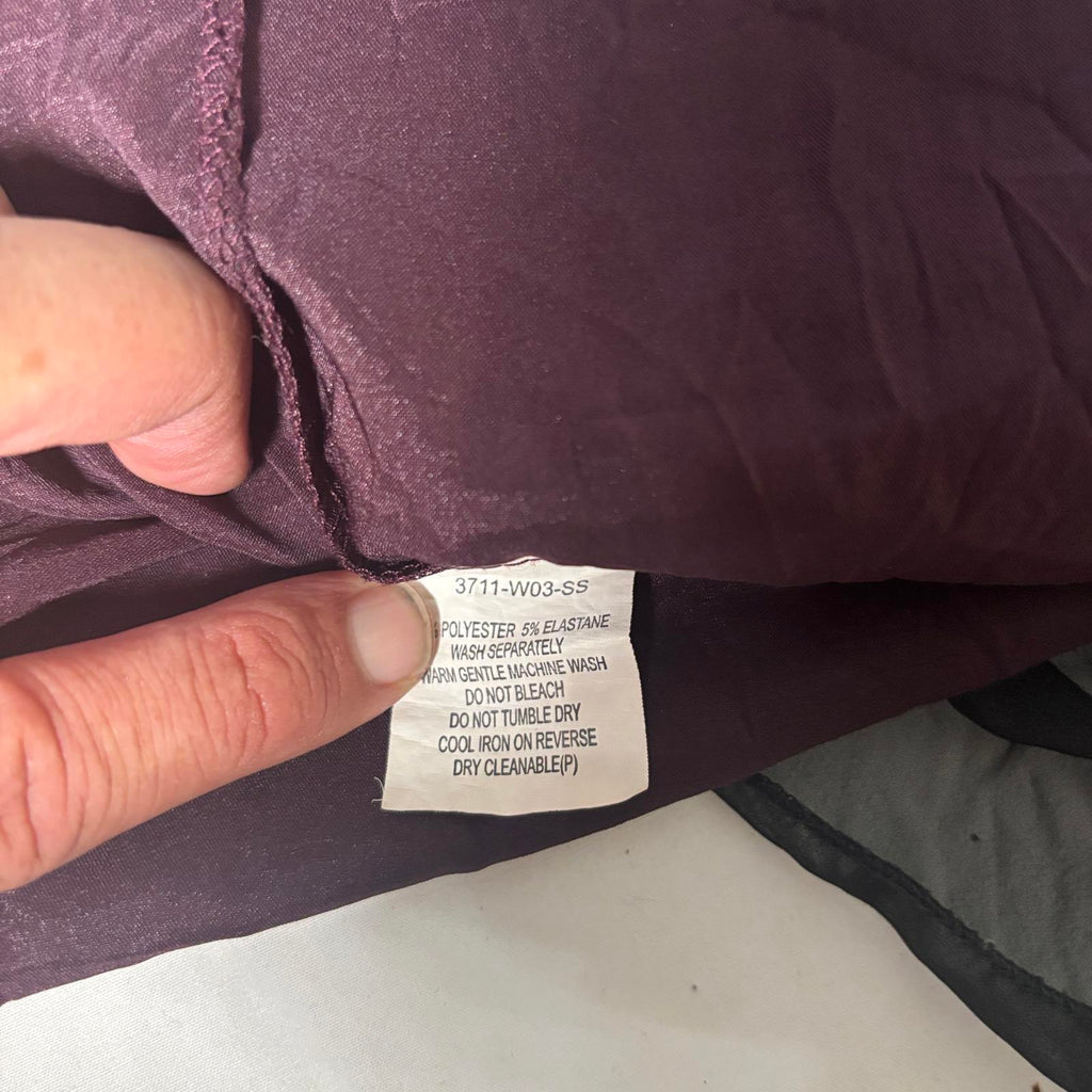 Sass Women's Purple Vintage Satin Skirt Size 10 Y2K Goth Style