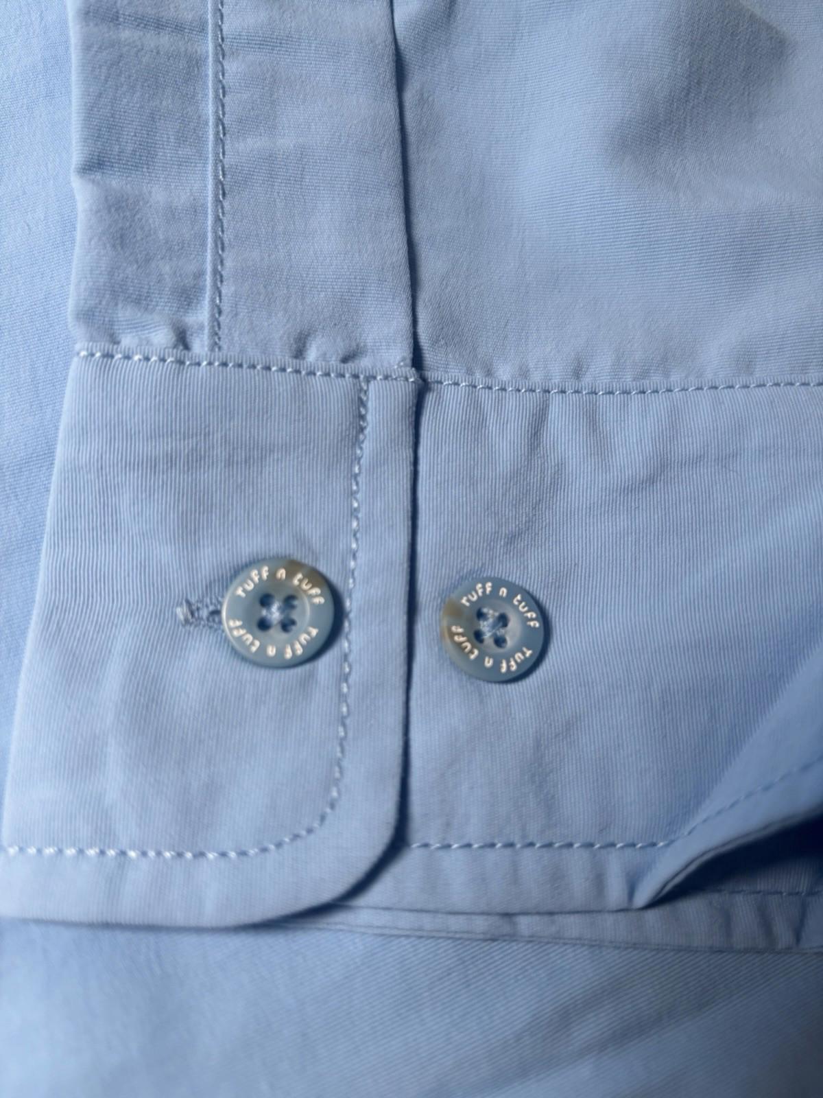 Ruff N Men’s Off Shore Rayosan UV Protection Fishing LS Shirt, Blue, XLarge BNWT - Come Sell Nearly Anything