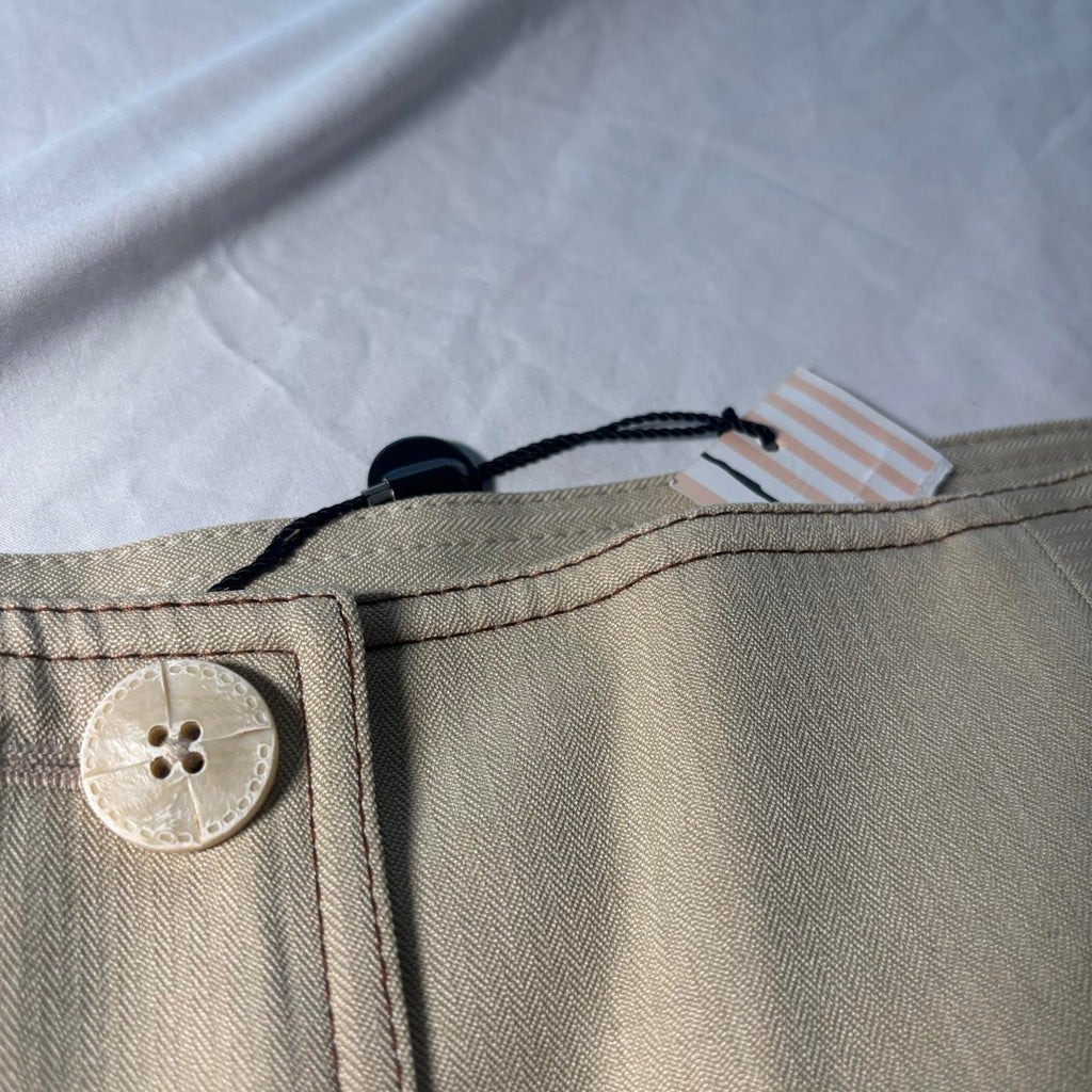 Covers Women's Button Skirt Size 14 Beige Classic Vintage BNWT