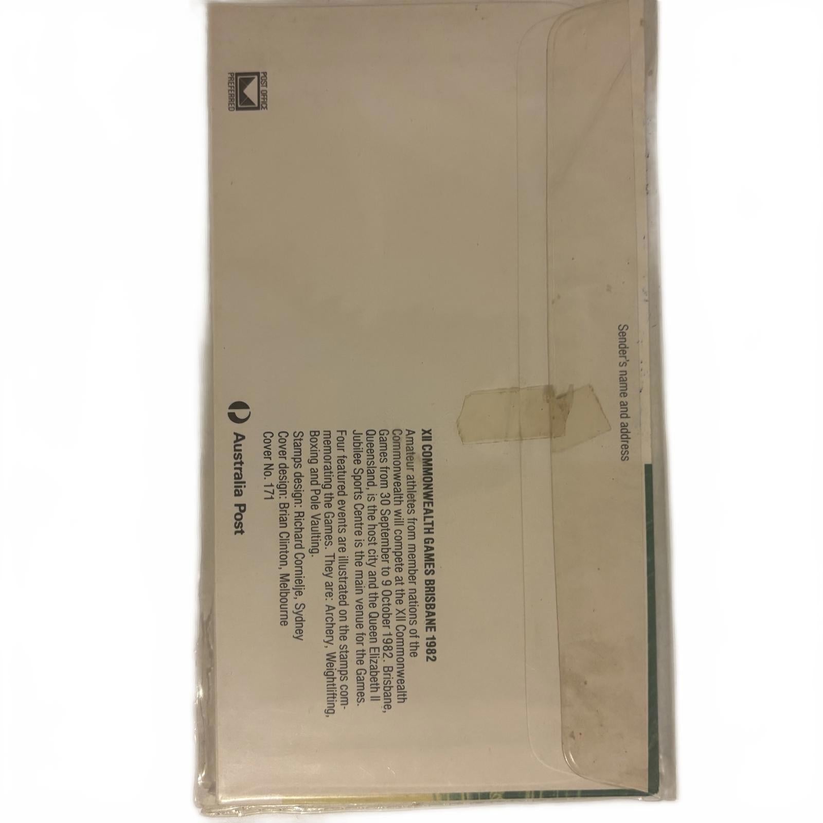 XII Commonwealth Games Brisbane 1982 Commemorative Postmark Stamp Set