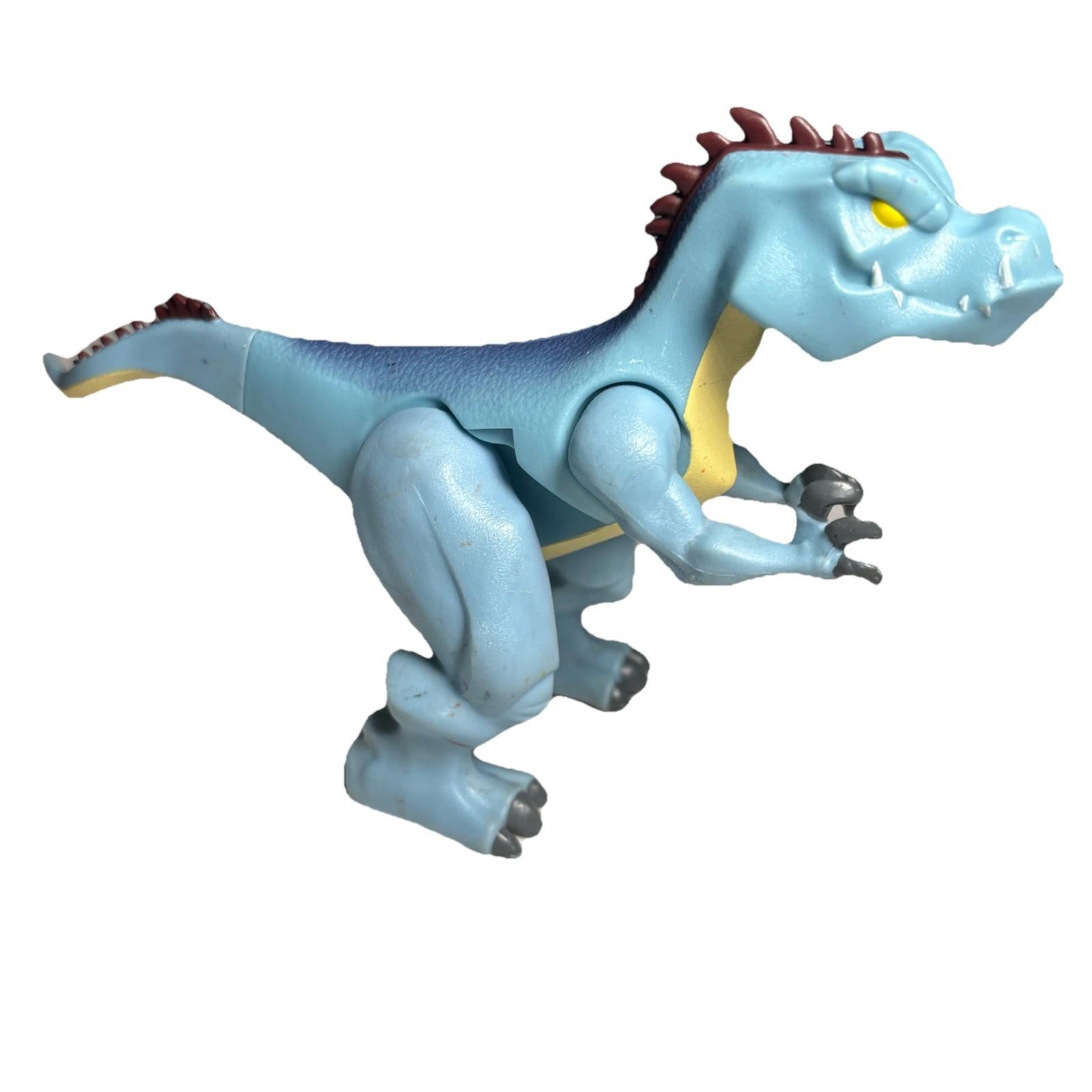 Fisher-Price Imaginext Blue Allosaurus 8” Long Dinosaur Yellow Eye Spiked Back