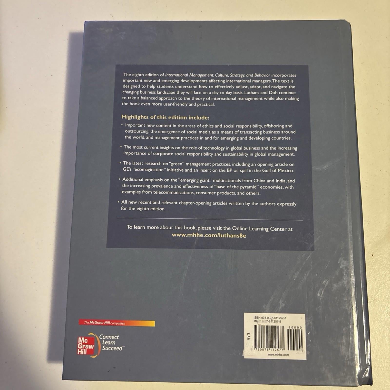 International Management : Culture, Strategy, and Behavior Hardcover - Come Sell Nearly Anything