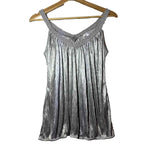 Valleygirl Silver Metallic Sleeveless Top Size M #Womenswear #Tops #Sleeveless