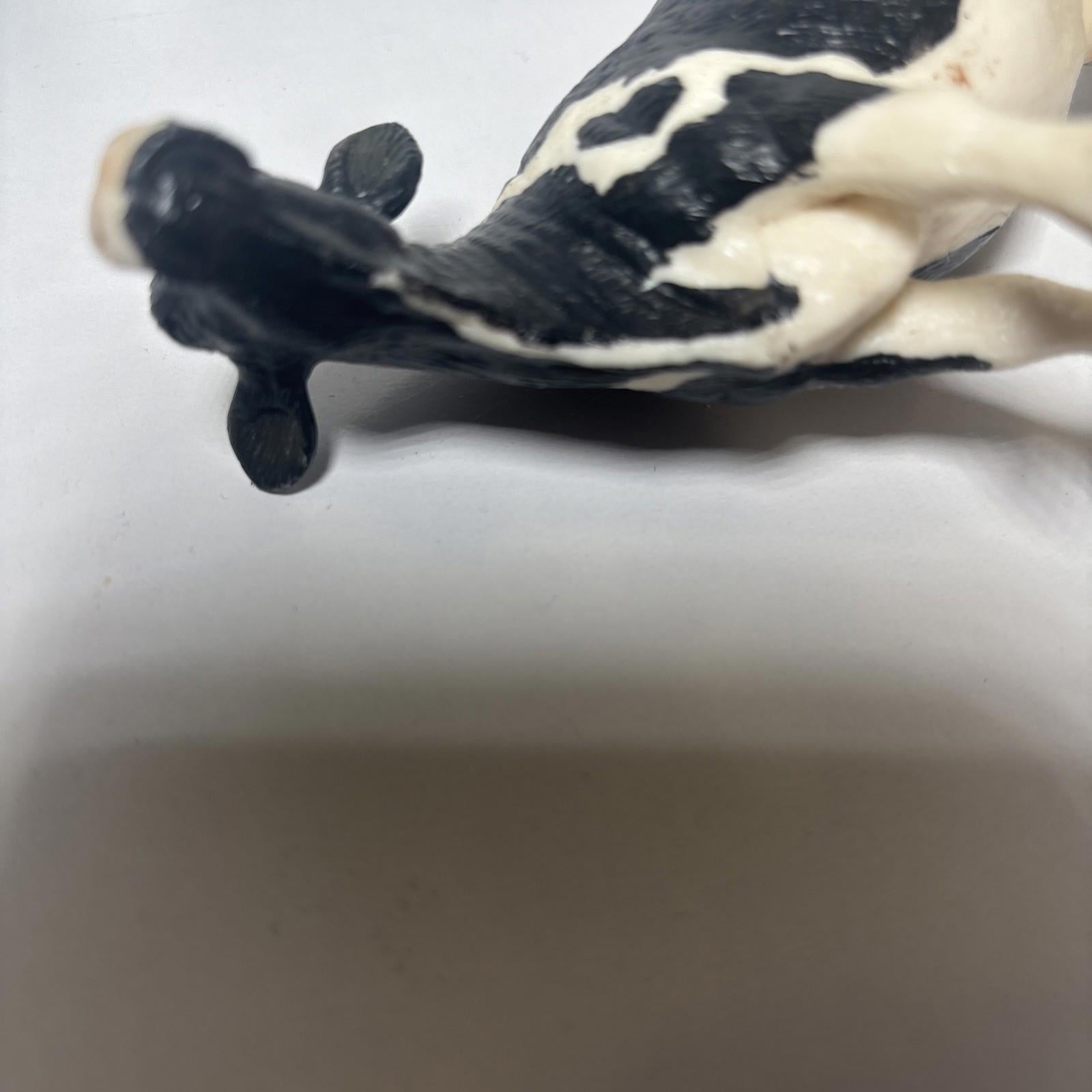 Vintage Jersy Cow Farm Animal Plastic PVC Roll Play Toy Figure Figurine 8 Inch