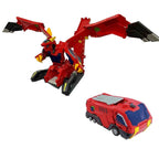 Mecard Mattel Mega TERYX Figure Transformer Robot Dragon Red  Car